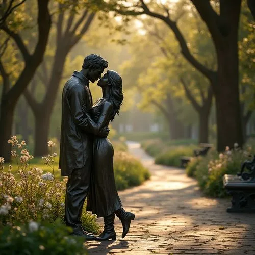 romantic scene,whispering,brookgreen gardens,vintage couple silhouette,romantic portrait,kissing,first kiss,loving couple sunrise,romancing,man and woman,amants,romanced,secret garden of venus,couple in love,condoled,romanza,whispered,amantes,lafayette park,garden statues,Photography,General,Realistic