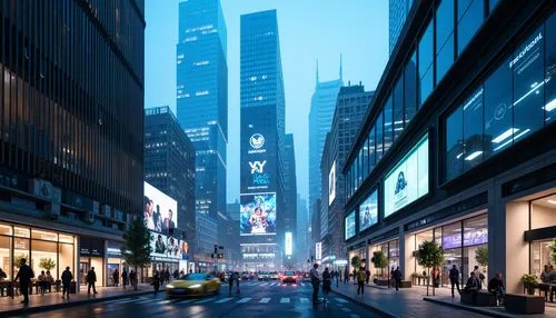 hudson yards,new york streets,time square,times square,1 wtc,citycenter,5th avenue,financial district,3d rendering,cybercity,business district,renderings,wangfujing,shinjuku,tishman,zeil,abdali,taikoo,city scape,chungking