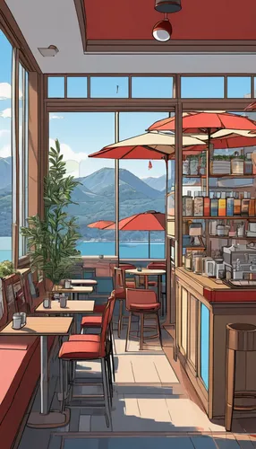 watercolor cafe,coffee shop,watercolor tea shop,cafe,the coffee shop,ice cream shop,coffee tea illustration,tearoom,soda shop,red robin,retro diner,ice cream stand,ice cream parlor,convenience store,seaside view,bakery,soda fountain,low poly coffee,coffeehouse,alpine restaurant,Conceptual Art,Daily,Daily 35