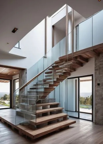 outside staircase,wooden stair railing,wooden stairs,balustrades,staircase,balustraded,glass wall,steel stairs,interior modern design,staircases,structural glass,winding staircase,loft,stairs,modern house,cantilevers,cantilevered,balustrade,stair,cubic house,Conceptual Art,Fantasy,Fantasy 14