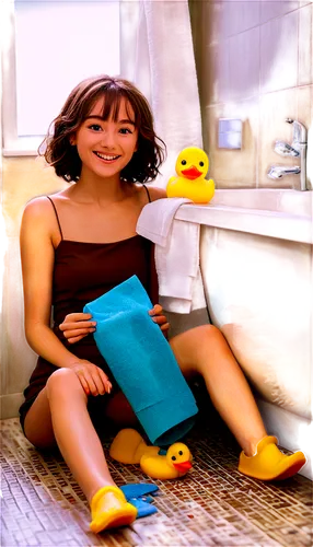 the girl in the bathtub,bath duck,kazooie,ducky,bathing shoe,diduck,girl with cereal bowl,rubber duckie,floricienta,bathtub,quacking,rubber duck,duckie,bathing shoes,rubber ducks,bath,lois,taking a bath,bath ducks,bathing,Illustration,Japanese style,Japanese Style 12