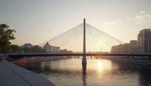 anzac bridge,zakim,cable-stayed bridge,samuel beckett bridge,calatrava,gatineau,winnipeg,zorlu,soundbridge,false creek,hanging bridge,oxenbridge,songdo,passerelle,puentes,bridge new europe,warszawa,centerbridge,parliament bridge,ottawa,Photography,General,Realistic