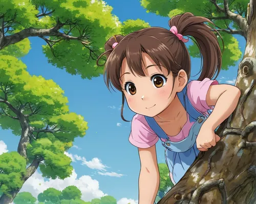 yui hirasawa k-on,azuki bean,azusa nakano k-on,looking up,miku maekawa,tree swing,tree top,himuto,girl with tree,tsumugi kotobuki k-on,sakura branch,mikuru asahina,sakura background,forest background,akko,sakura tree,koto,cocoa,pigtail,flying girl,Illustration,Japanese style,Japanese Style 01