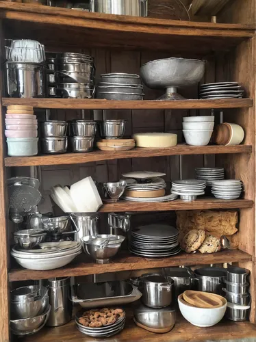 What essential baking equipment do I need to get started?,dish storage,plate shelf,cookware and bakeware,vintage dishes,kitchenware,dishes,pantry,kitchen shop,cupboard,shelves,kitchen equipment,the sh