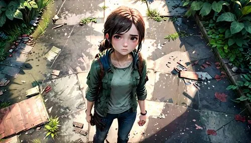 Ellie from Last of Us,tlou,arrietty,lain,erma,croft,ymir,chihiro,girl walking away,girl in the garden,chara,yumei,beth,lori,protagonist,nanako,seinen,mikasa,uwano,chiuchiolo,ellie,Anime,Anime,General