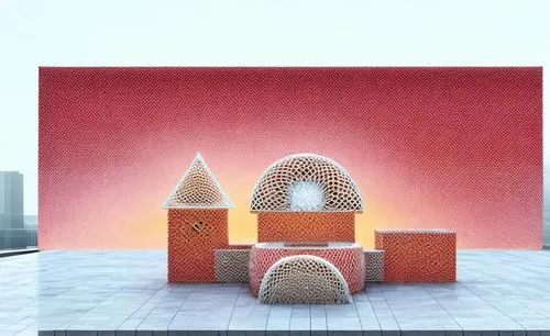 lego pastel,3d rendering,3d render,islamic architectural,brick-kiln,archidaily,miniature house,brickwork,model house,toy brick,building sets,render,construction set,cubic house,building honeycomb,stage design,terracotta,red bricks,factory bricks,the gingerbread house,Architecture,General,Transitional,Catalan Organic