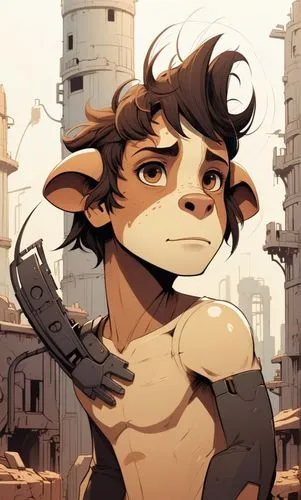 steamboy,bigby,talus,otacon,gnoll,satyr,Illustration,Children,Children 01