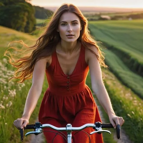 woman bicycle,cycling,vaanii,biking,red bicycle,bike ride,Photography,General,Natural