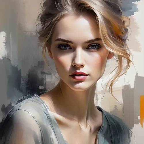 Give your design a contemporary look with a blurred background.Create a woman like Tate McRae.,world digital painting,digital painting,art painting,photo painting,hand digital painting,girl drawing,fa