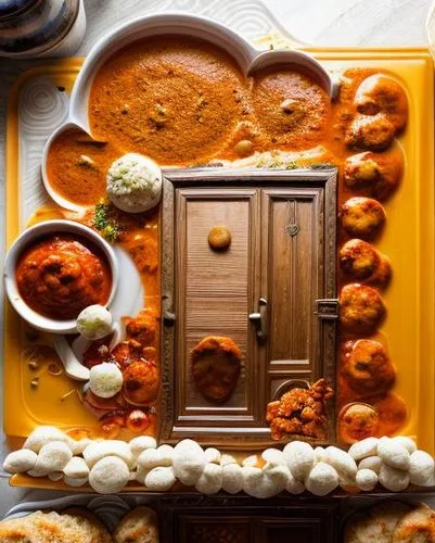 gingerbread mold,orange cake,gingerbread house,rusty door,aspic,mithai,mandarin cake,the gingerbread house,chocolate window des,florentines,indian sweets,pasteles,carrot cake,mooncake festival,food styling,moon cake,greek island door,gingerbread break,carved wall,gingerbread,Realistic,Foods,Butter Chicken