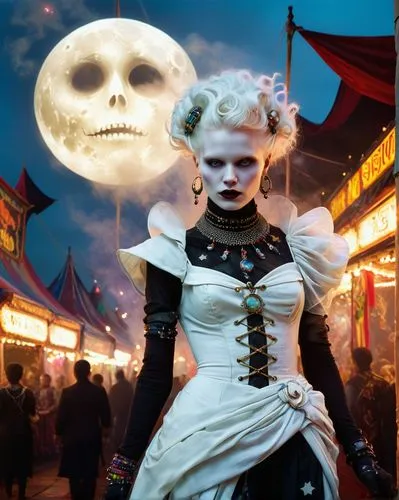 rasputina,vampire lady,vampire woman,la catrina,carnivalesque,horrorland,ghostley,gascoigne,the carnival of venice,catrina calavera,moonbeam,halloweentown,marionville,walpurgisnacht,voodoo woman,queen of hearts,lady of the night,carnivale,la calavera catrina,luna park,Conceptual Art,Daily,Daily 22