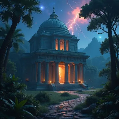 bahai,artemis temple,tempio,mausoleum ruins,fantasy picture,hall of the fallen,Conceptual Art,Sci-Fi,Sci-Fi 11