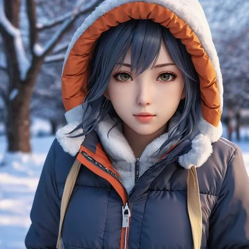 hinata,winterblueher,mitsuki,mei,parka,winter clothing,Photography,General,Realistic