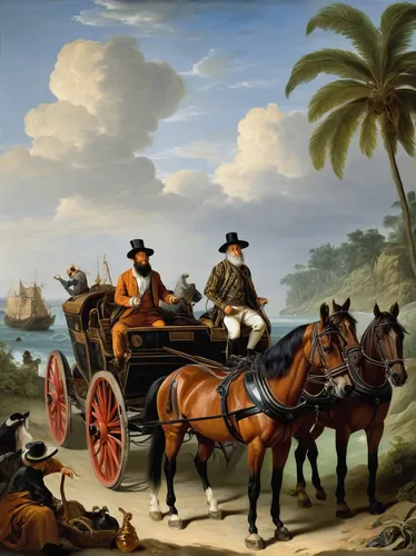 hunting scene,robert duncanson,horse-drawn carriage,horse-drawn vehicle,stagecoach,caravan,camel caravan,man and horses,phaeton,covered wagon,ox cart,horse and cart,haiti,horse-drawn,caravel,horse and buggy,bougereau,horse drawn,martinique,transportation,Art,Classical Oil Painting,Classical Oil Painting 37