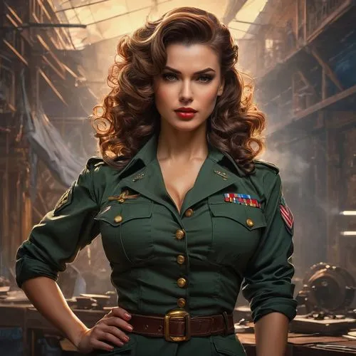 warsaw uprising,retro women,pin-up model,military person,retro woman,pin ups,park ranger,pin up,vintage woman,military uniform,pin-up,wonderwoman,vintage women,military,switchboard operator,retro girl,retro pin up girl,wonder woman,pin-up girl,opel captain,Photography,General,Fantasy