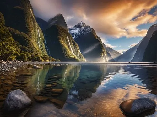 Milford Sound Fjord, New Zealand
,milford sound,new zealand,south island,landscape photography,landscapes beautiful,nz,tasmania,beautiful landscape,north island,mountainous landscape,newzealand nzd,mo