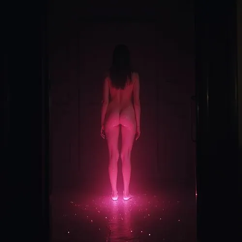 suspiria,hologram,aura,neon body painting,elektra,poltergeist,Illustration,Paper based,Paper Based 30