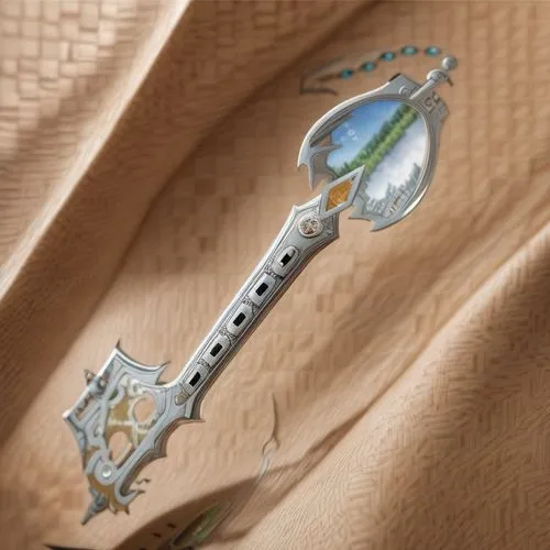 diaper pin,scabbard,map pin,house key,brooch,escutcheon,drawing pin,violin key,scrapbook stick pin,a spoon,door key,ornate pocket watch,isolated product image,arabic background,locket,wand,design of the rims,excalibur,scepter,shepherd's staff,Common,Common,Natural