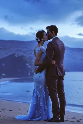 a couple on the beach kissing in front of water,elopement,wedding photography,prenup,wedding photo,argentinian tango,noces,Photography,General,Realistic