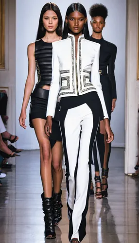 BALMAIN SPRING/SUMMER 2014 | PARIS FASHION WEEK,menswear for women,tisci,black models,versace,runways,fashion design,runway,fashion designer,mannequin silhouettes,catwalk,woman in menswear,black and w