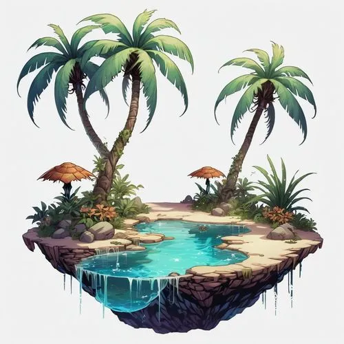 tropical island,floating islands,tropical house,tropicale,island suspended,neotropical,Illustration,Abstract Fantasy,Abstract Fantasy 11