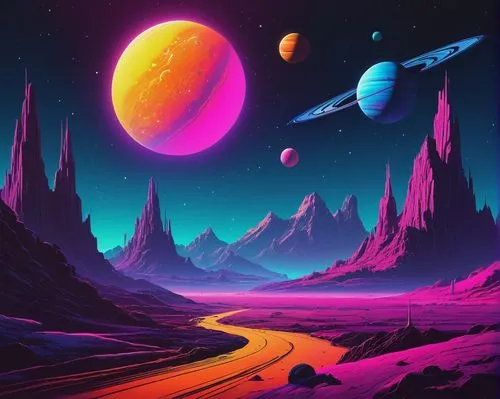 alien planet,space art,alien world,planets,futuristic landscape,lunar landscape,Conceptual Art,Sci-Fi,Sci-Fi 12