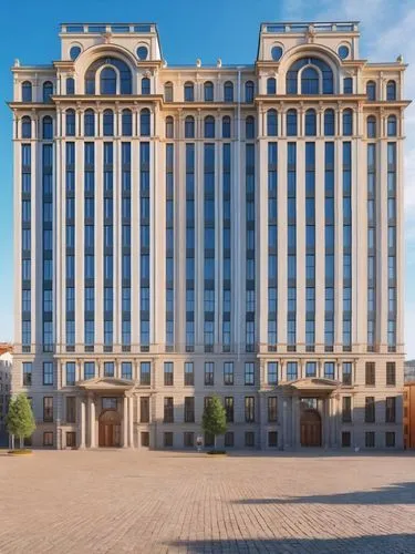 a very large building sitting in a park,mgimo,minsk,atyrau,ostankino,krasnodar,lubyanka,ulaanbaatar centre,vladikavkaz,bishkek,karaganda,aktobe,balashikha,dnipropetrovsk,novogrozny,pavlodar,magnitogor