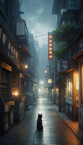 street cat,rescue alley,alley cat,stray cat,chinese pastoral cat,dog street,jiji the cat,the cat,nikko,cat's cafe,alley,rain cats and dogs,cat,cat image,evening atmosphere,digital compositing,stray dog,kowloon,kyoto,stray