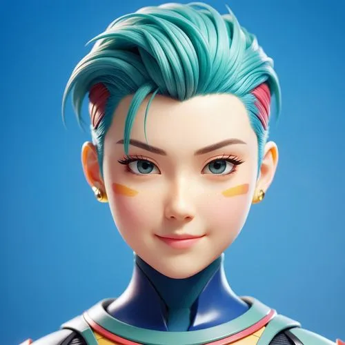 bulma,pompadour,koichi,vector girl,tiktok icon,maeve,Unique,3D,3D Character