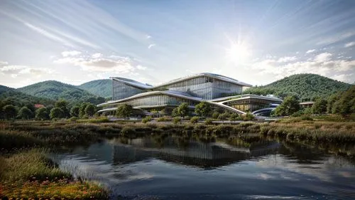 snohetta,futuristic art museum,ecovillages,solar cell base,house in the mountains,house in mountains,Architecture,Large Public Buildings,Modern,Mid-Century Modern