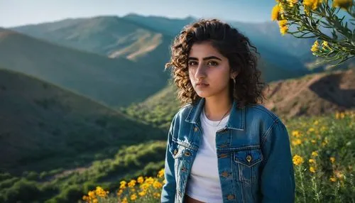 kurdistan,girl in flowers,erciyes dağı,beautiful girl with flowers,tajikistan,alpine meadows,a girl with a camera,volcanic erciyes,girl portrait,colorado,idaho,artvin,mystical portrait of a girl,background view nature,portrait photography,landscape background,utah,wyoming,girl in overalls,iranian,Illustration,Realistic Fantasy,Realistic Fantasy 36