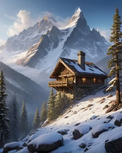 mountain hut,house in mountains,the cabin in the mountains,alpine hut,house in the mountains,mountain huts,mountain settlement,winter house,alpine village,log cabin,snow house,mountain scene,alpine region,mountain landscape,the alps,chalet,log home,home landscape,winter landscape,high alps,Photography,General,Natural