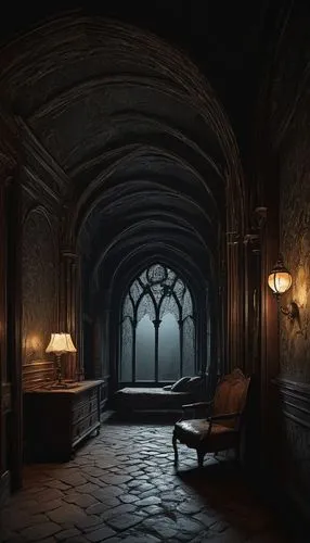 hallway,ornate room,empty interior,inglenook,hall of the fallen,victorian room,penumbra,corridors,corridor,dishonored,hallway space,alcove,dandelion hall,victorian,crypt,abandoned room,enfilade,theed,chamber,cellar,Illustration,Black and White,Black and White 01