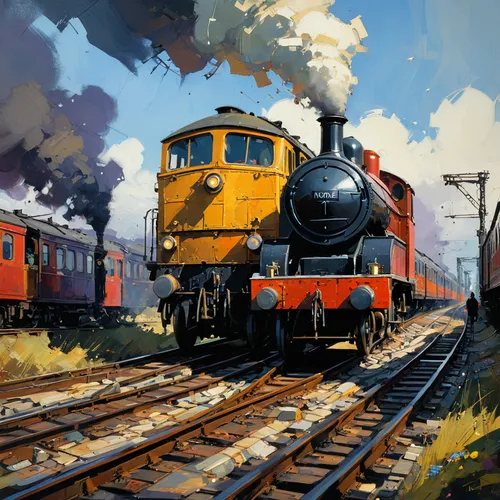 steam locomotives,locomotives,merchant train,electric locomotives,freight locomotive,freight trains,goods train,heavy goods train locomotive,steam train,diesel locomotives,trains,hudson yard,freight,marshalling yard,diesel train,tank wagons,waverley,steam railway,through-freight train,diesel locomotive,Conceptual Art,Sci-Fi,Sci-Fi 01