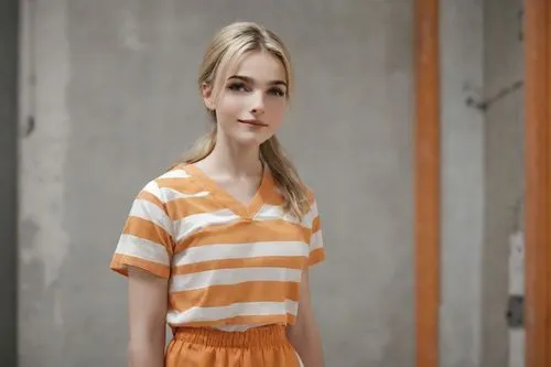 poppy,horizontal stripes,clementine,orange,orange color,lily-rose melody depp,blue jasmine,orange half,liberty cotton,a girl in a dress,poppy seed,bright orange,tiger lily,stripes,striped,burglary,orange cream,peach color,orange robes,tangerine,Photography,Natural