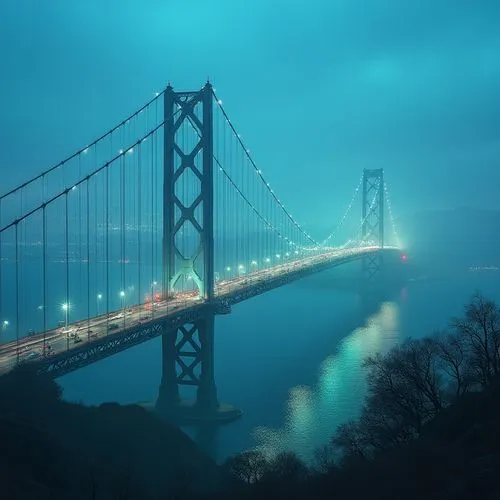 the akashi-kaikyo bridge,akashi-kaikyo bridge,bay bridge,cable-stayed bridge,blue hour,goldengatebridge,spit bridge,golden bridge,bridged,suspension bridge,rainbow bridge,bridge vasco de gama,pont,longexposure,long exposure,the golden gate bridge,golden gate,george washington bridge,bridges,bridge,Photography,General,Realistic