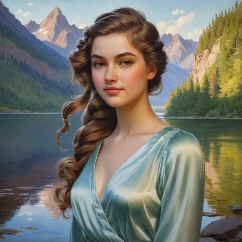 margairaz,margaery,fantasy portrait,ellinor,sigyn,romantic portrait,fantasy picture,galadriel,world digital painting,girl on the river,pevensie,valinor,fantasy art,belle,frigga,elsa,aslaug,behenna,perugini,elenore,Art,Classical Oil Painting,Classical Oil Painting 15