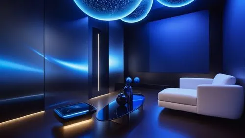 blue room,modern decor,wall lamp,blue lamp,interior decoration,visual effect lighting,room divider,contemporary decor,interior design,interior modern design,modern room,hallway space,ufo interior,apartment lounge,search interior solutions,3d background,cinema 4d,wall light,led lamp,plasma lamp,Photography,General,Realistic