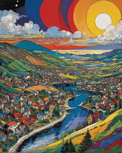 Force of Nature. Kandinsky,aurora village,vail,escher village,khokhloma painting,panoramical,transilvania,mountain village,telluride,moldova,orlovsky,background image,colorado,tarasp,shirakami-sanchi,