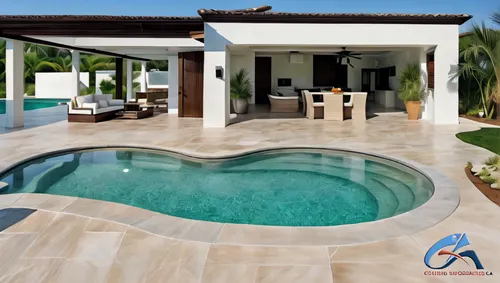 pool house,ceramic floor tile,holiday villa,outdoor pool,dug-out pool,spanish tile,luxury property,artificial grass,pool water surface,natural stone,swimming pool,pool cleaning,ceramic tile,tropical h