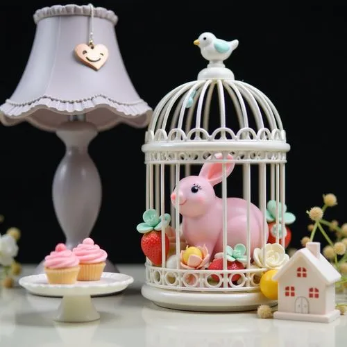 birdcages,doll kitchen,easter decoration,whimsical animals,bird cage,easter décor