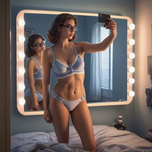 in the mirror,mirror,doll looking in mirror,girl making selfie,anfisa,kelly brook,Conceptual Art,Daily,Daily 27