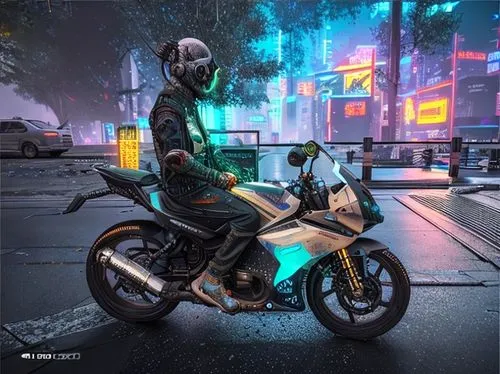 cyberpunk,cyberpunk,motorbike,electric scooter,e-scooter,motorcyclist,scooter riding,motorcycle,scooter,biker,zenvo-st,scooters,motorcycles,electric mobility,world digital painting,sci fiction illustr