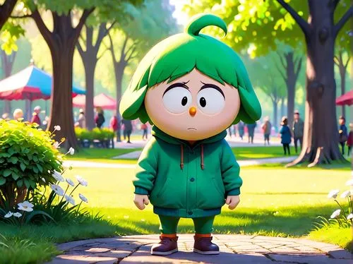 cute cartoon character,cartoon forest,shamrock balloon,baby elf,garden gnome,child in park,greenforest,game character,irish balloon,scandia gnome,gnome,patrol,lingzhi mushroom,elf,green jacket,matsuno,acorn,green garden,pinocchio,forest man,Anime,Anime,Cartoon