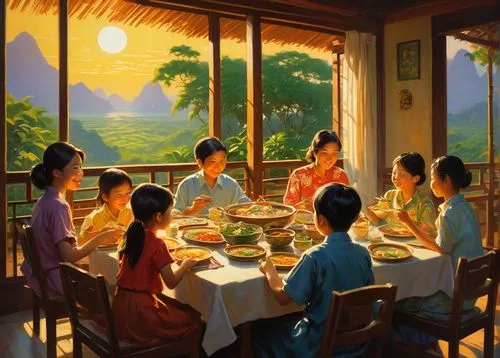 laotians,amorsolo,vietnamese tet,chuseok,vietnamese cuisine,peranakans,Art,Classical Oil Painting,Classical Oil Painting 15