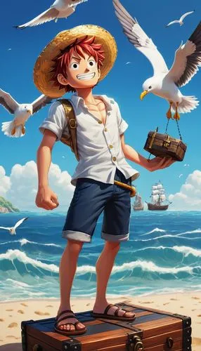 pirate treasure,luffy,releasespublications,ruffy,christopher columbus,pirate,summer background,whydah,gangplank,hayner,castaway,beach background,cuba background,wakka,doubloons,game illustration,straw hats,huegun,piratas,nakama,Illustration,Abstract Fantasy,Abstract Fantasy 03