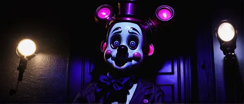 animatronic, Funtime Freddy, maintenance panel, Circus Baby, stealth, crouching, avoiding eye contact, vent crawling, animatronic repair, Bonnie hand puppet, jumpscare avoidance, flashlight, controlle