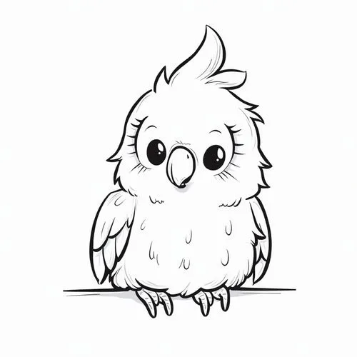 small owl,boobook owl,owl drawing,kawaii owl,hibou,silkie,Illustration,Black and White,Black and White 04