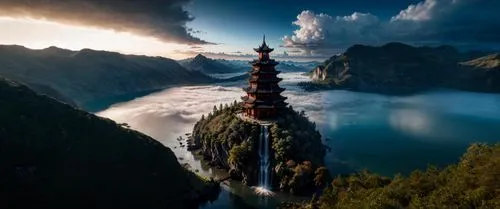 tianchi,wudang,stone pagoda,tower fall,changbai,changbai mountain