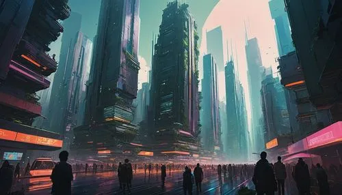 futuristic landscape,cybercity,cityscape,cyberpunk,metropolis,cyberworld,dystopian,coruscant,cybertown,scifi,futuristic,dystopias,monoliths,fantasy city,arcology,sci - fi,cityzen,sci fiction illustration,bladerunner,sentinels,Conceptual Art,Fantasy,Fantasy 10